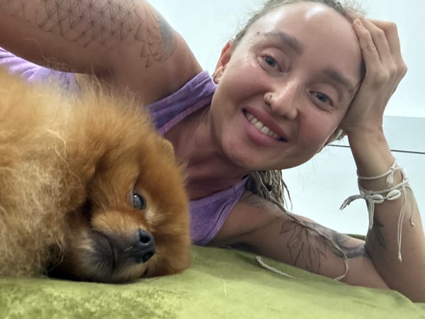 Lazy afternoon in Nha Trang with a sleeping Pomeranian