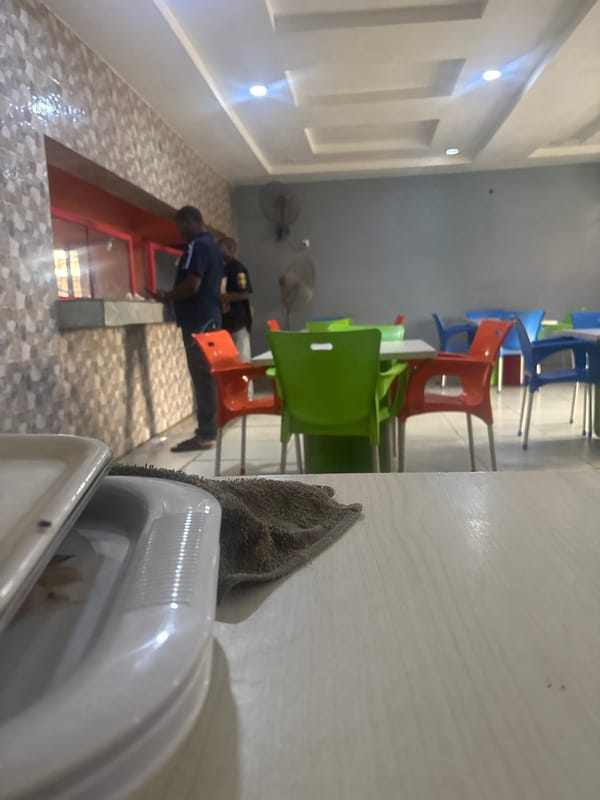 Casual dining scenes captured at Lokoja restaurant Sunday afternoon