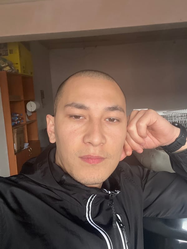 Young man photographed at covered parking area in Vidin