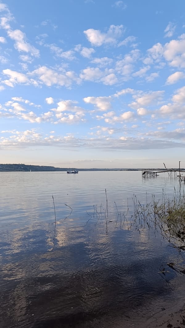Couple documents sunset moment along Volga River in Saratov
