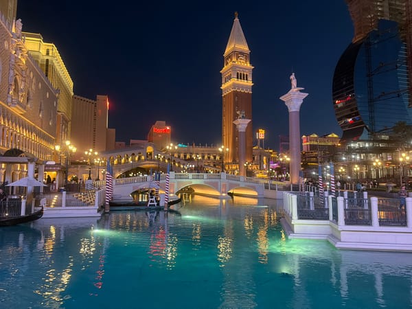 Evening photography captured at Venetian Casino in Paradise, Nevada