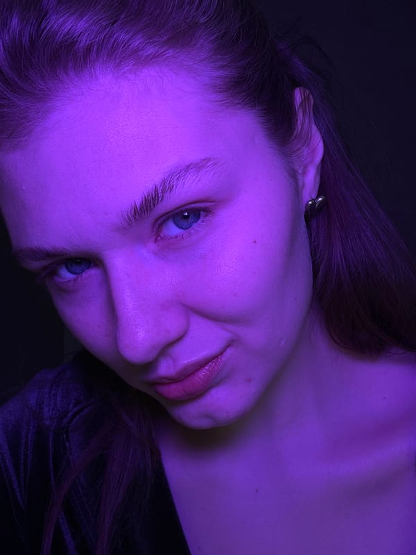 Evening Beauty Routine Documented in Purple-Lit Kazan Apartment