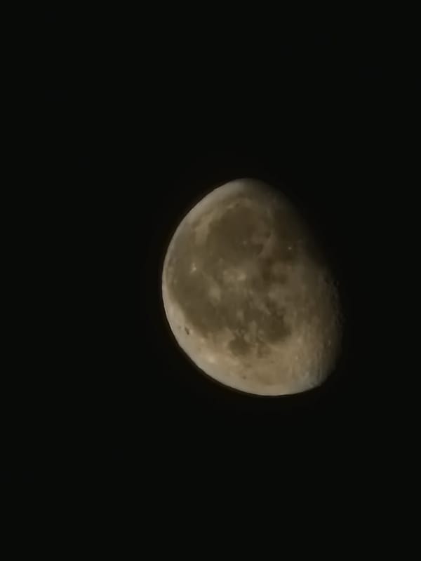 Moon phases photographed close-up over Shymkent, Kazakhstan
