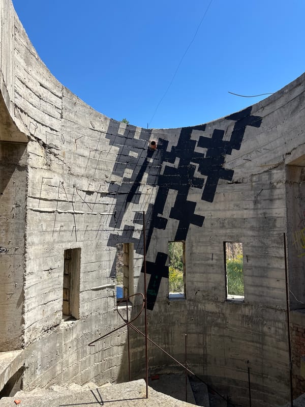 Mixed-state concrete building documented in Gornji Katun, Montenegro