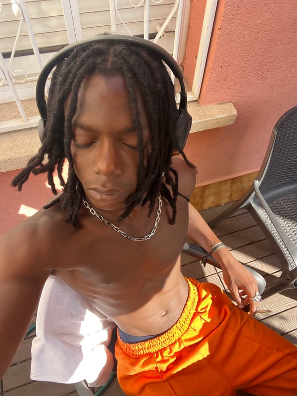 Chilling outside in Barcelona on a summer morning