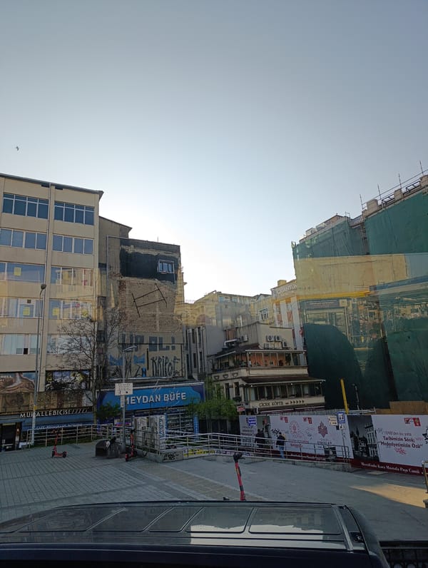 Early morning street views captured in Istanbul's Beyoğlu district