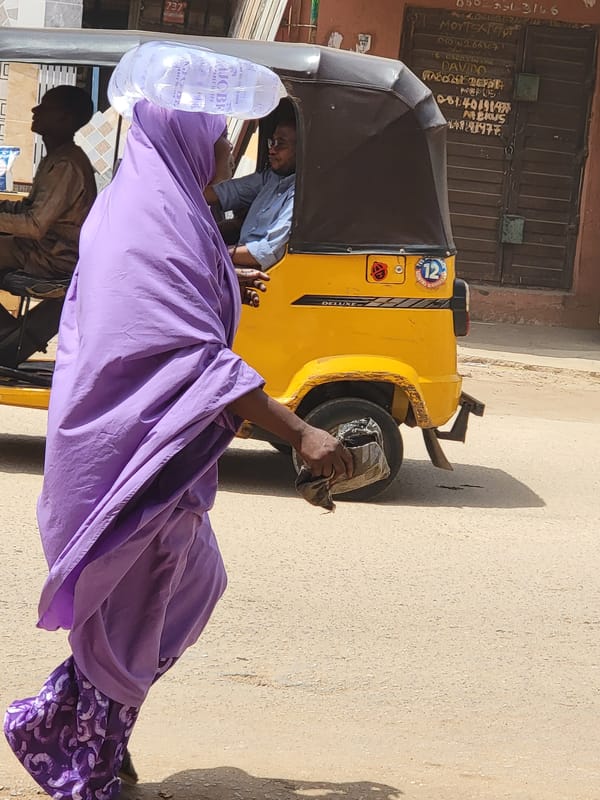 Morning street life documented in Maiburiji, Nigeria