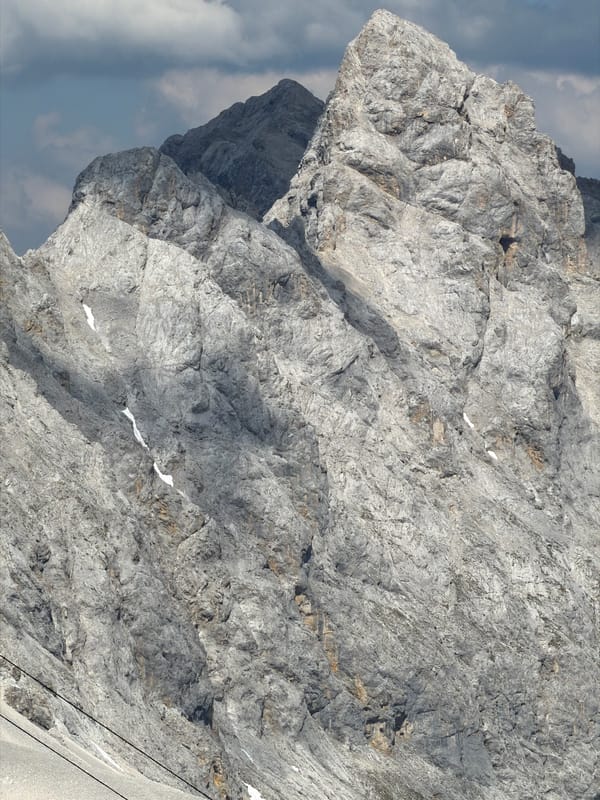 Rugged alpine rock face detail, Garmisch-Partenkirchen