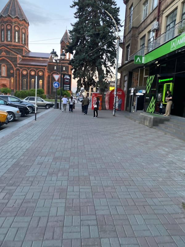 Street-level views of Gyumri in late afternoon light