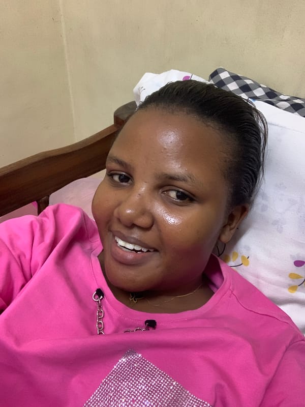 Woman photographed relaxing at home in Dar es Salaam