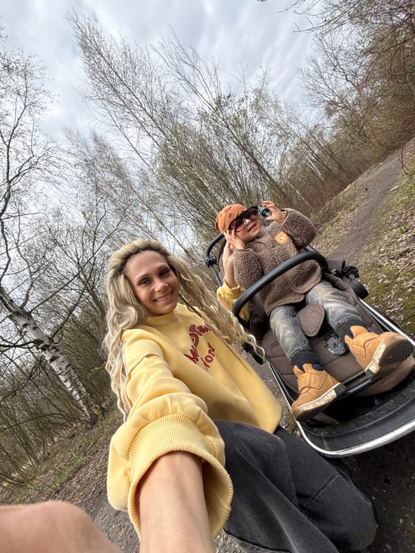 Mother and toddler enjoy morning playground visit in Rusanovo