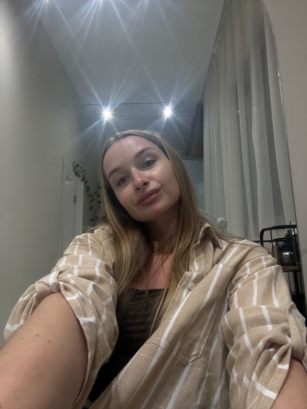Woman takes selfie in Budva, Montenegro