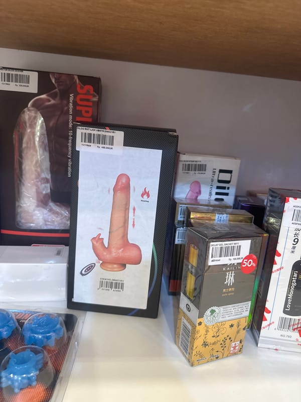 Adult and fashion retail displays spotted in North Kuta