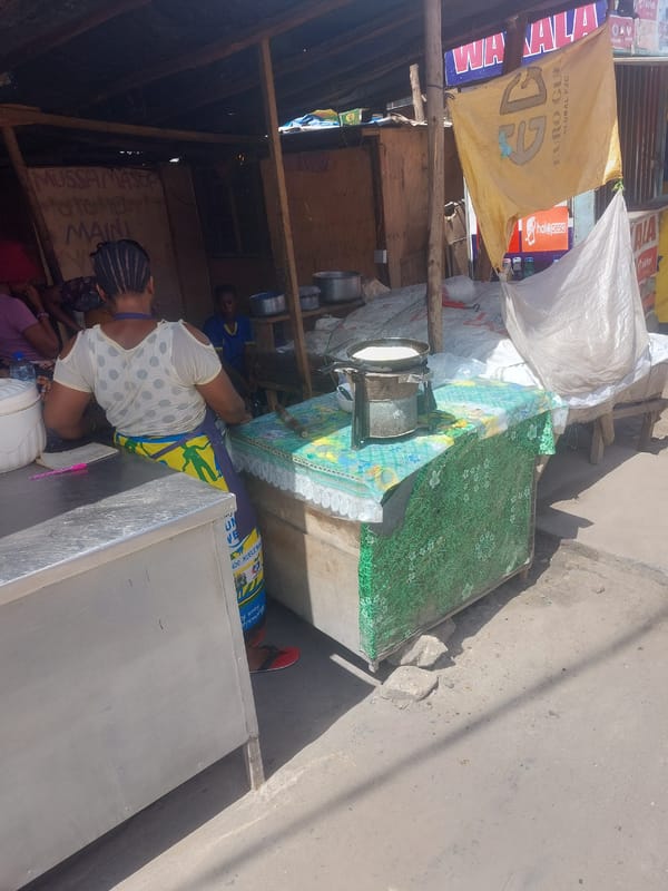 Morning street vendor activity documented across Dar es Salaam