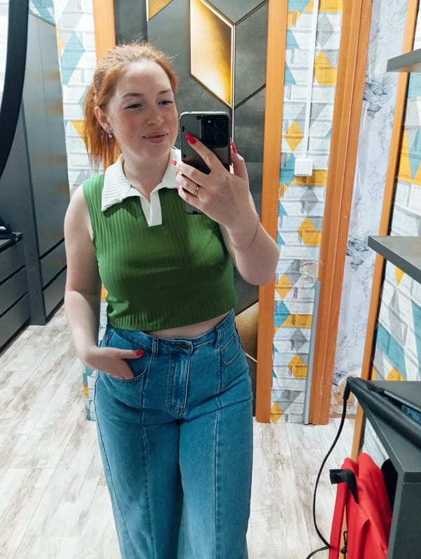 Woman takes selfies during casual photo session in Yurgamysh