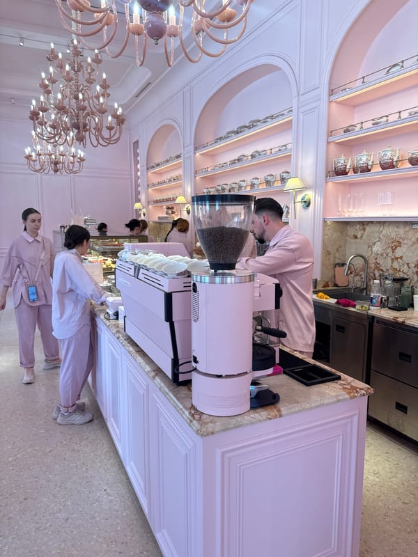 Inside Kyiv's all-pink café and dessert bar