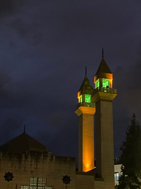 Dark storm clouds gather over Alanya at dusk