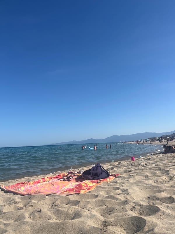 Beach scene captured in Canet-en-Roussillon, France