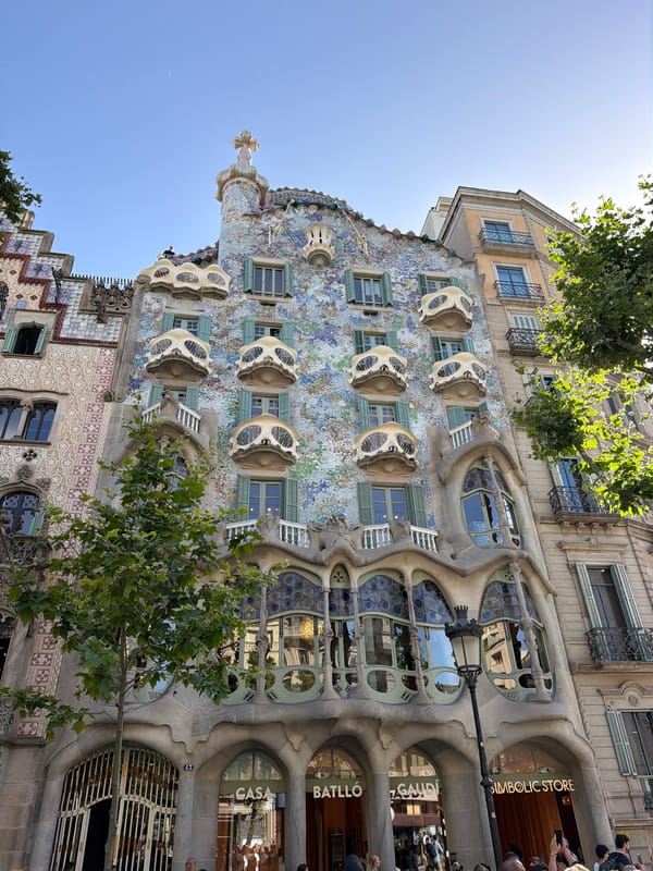 Close-up tour of Casa Batlló's facade on Passeig de Gràcia