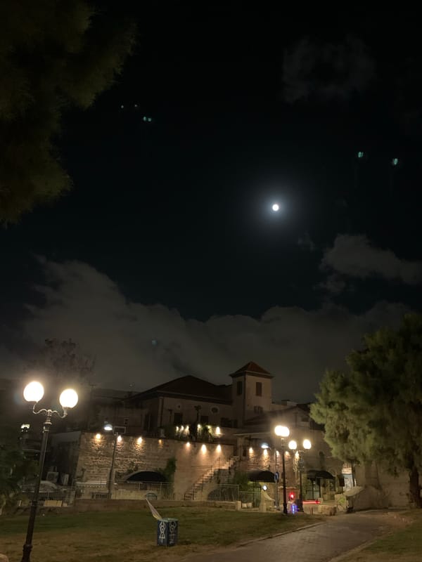 Nighttime scenes captured in Tel Aviv residential area