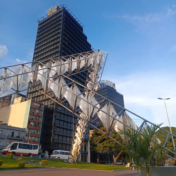 Evening scenes around Plaza Venezuela, Caracas