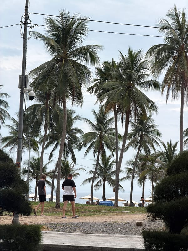 Daily life unfolds in coastal Nha Trang, Vietnam