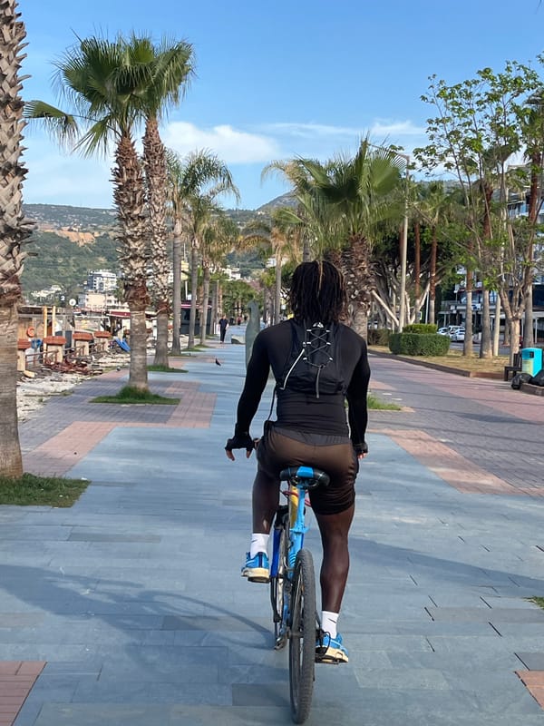 Morning activities captured along Alanya beachfront promenade
