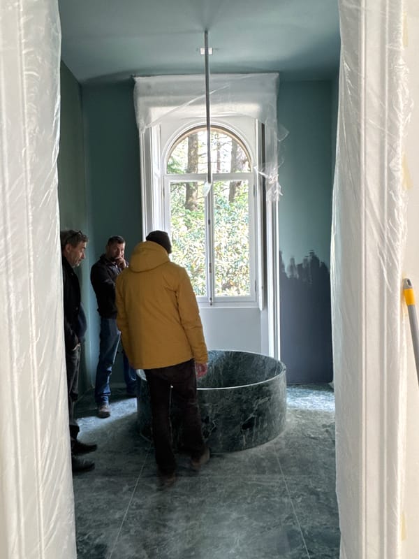 Home renovation project captured in Erba, Italy