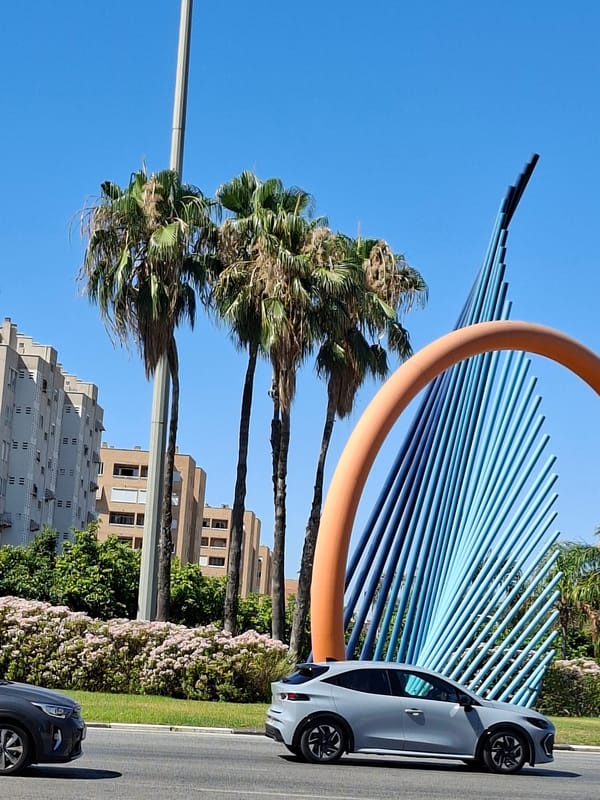 Alicante streets and gardens on a sunny July morning