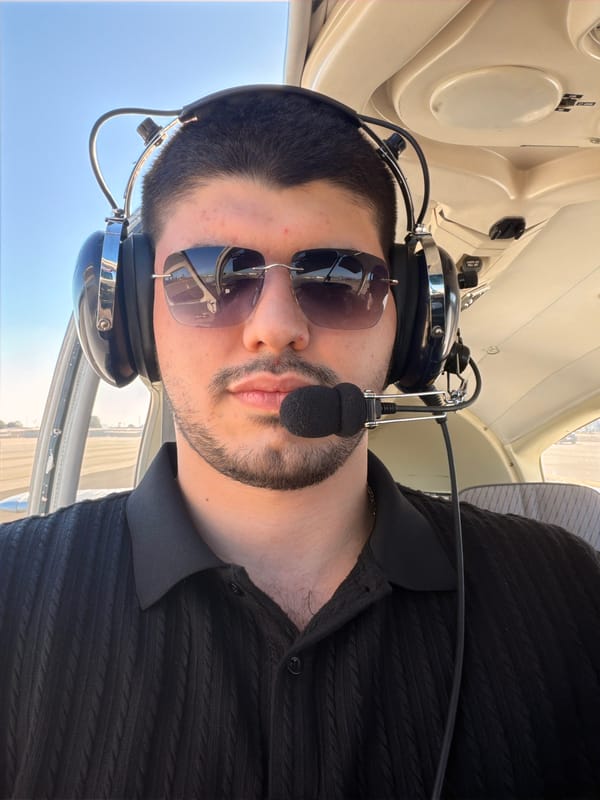 Small aircraft flight over Los Angeles, cockpit views included.