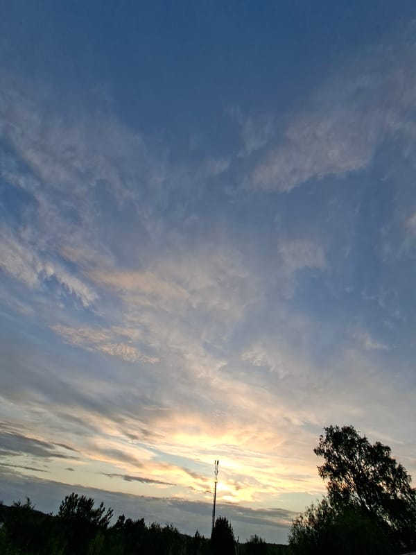 Summer evening in Karsha: nature, light, and a sidecar motorcycle