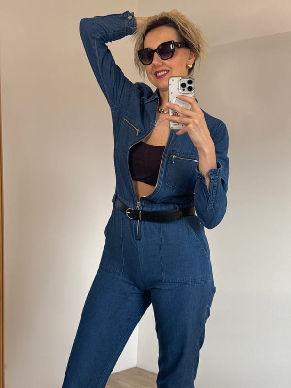 Woman takes mirror selfie series in Carnikava apartment