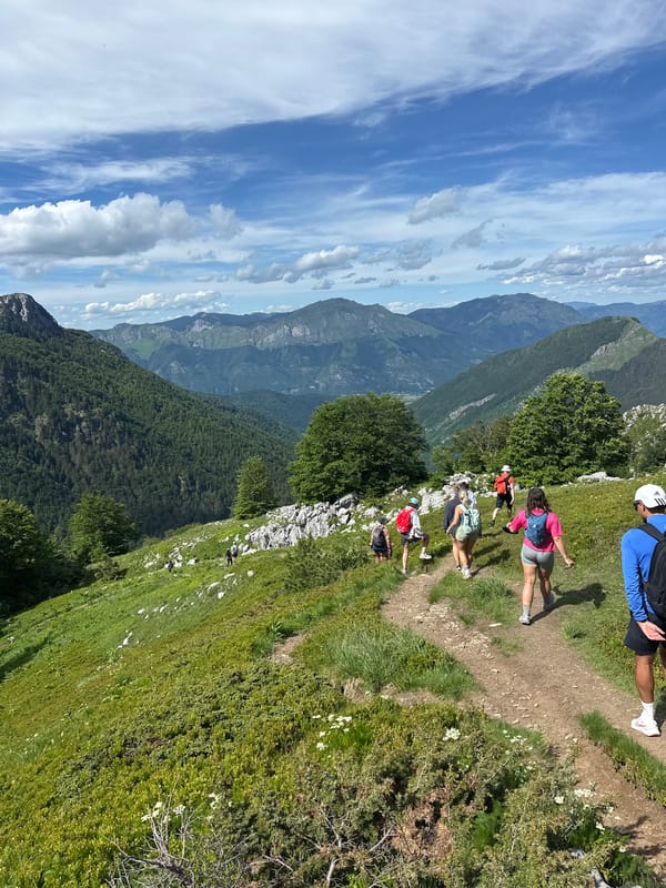 Hiking group explores Albanian Alps trails near Kelmend