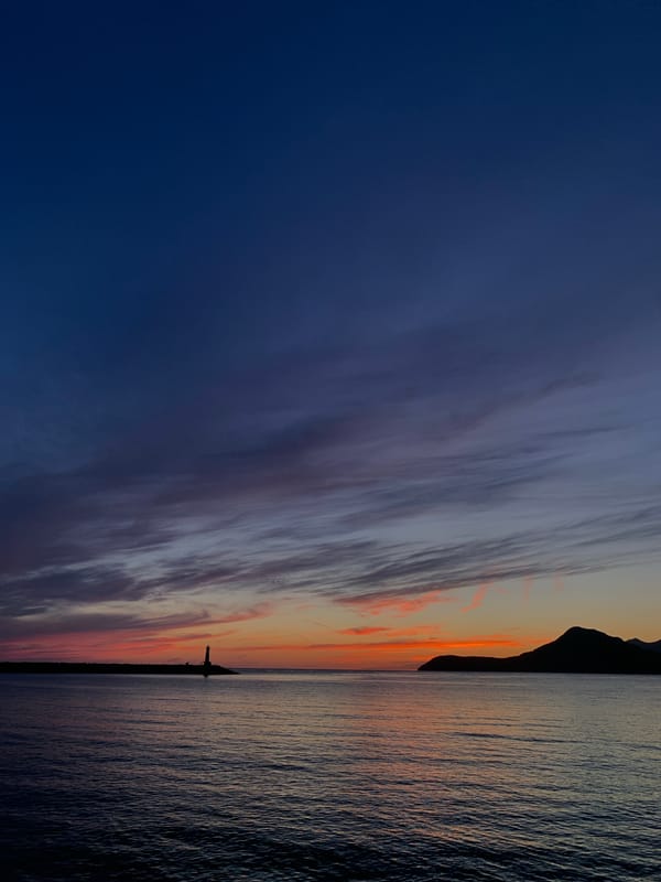 Adriatic sunset from Bar, Montenegro