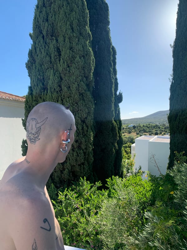 Pool party with floating beers captured in Olhão, Portugal