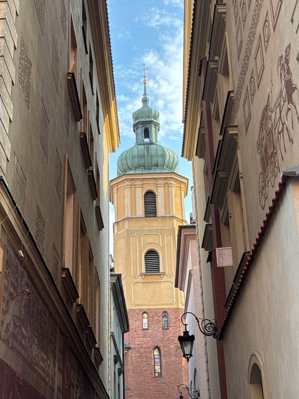 Warsaw's Old Town historic landmarks on a summer afternoon