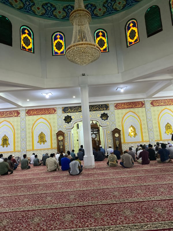 Morning prayers observed at Lhokseumawe mosque in Indonesia