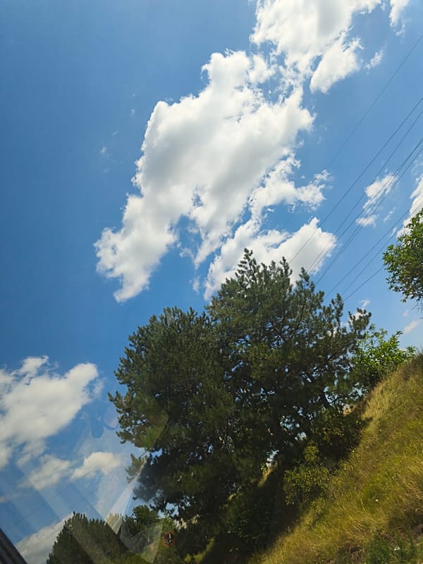 Sunny countryside scenery around Budești, Moldova
