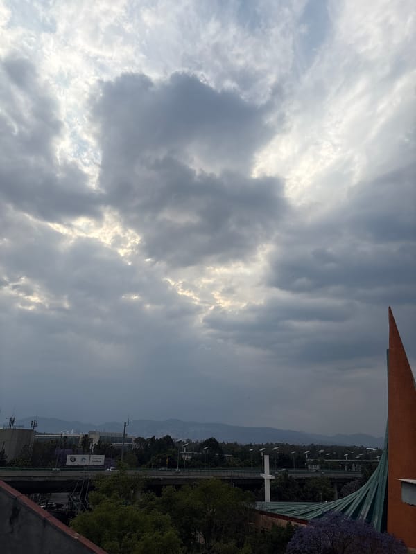 Evening clouds and city life documented across Mexico City