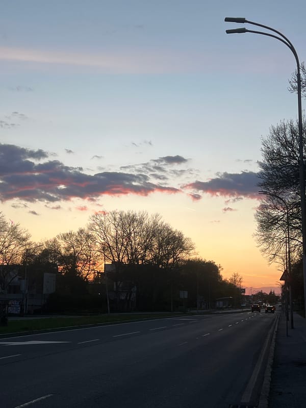 Dramatic sunset road scene captured by witness