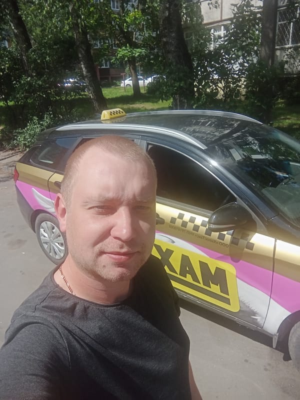 MAXLINE taxi parked in Mahilyow, mixed with screen-captured media content
