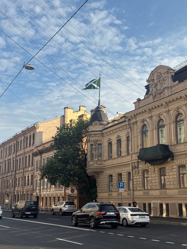Summer afternoon around Saint Petersburg's streets, landmarks, and a bubble tea café