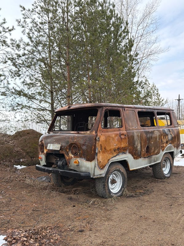 Morning scenes captured near Noviy: lake, person, construction equipment