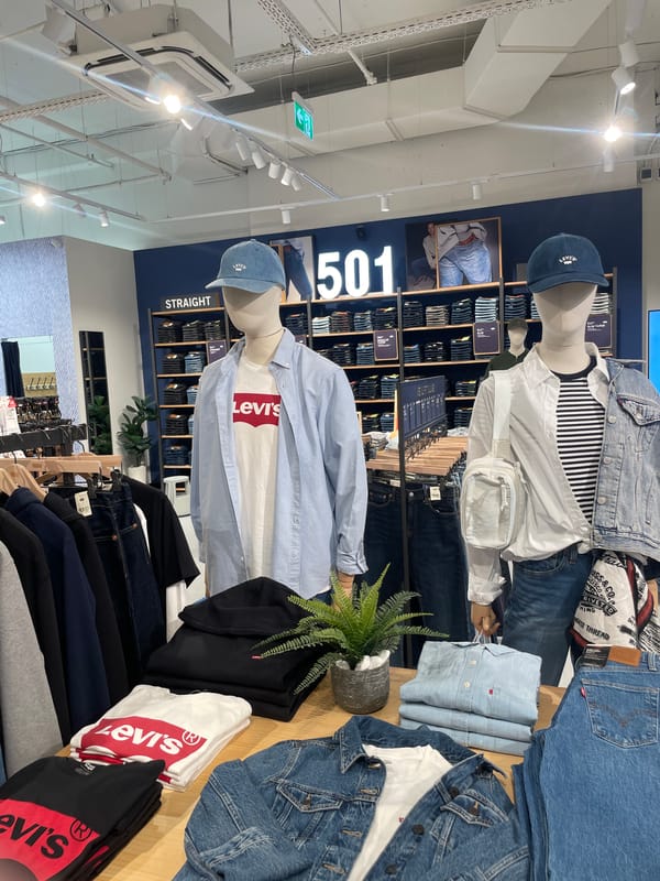Shopping at Levi's store and mall in Sofia
