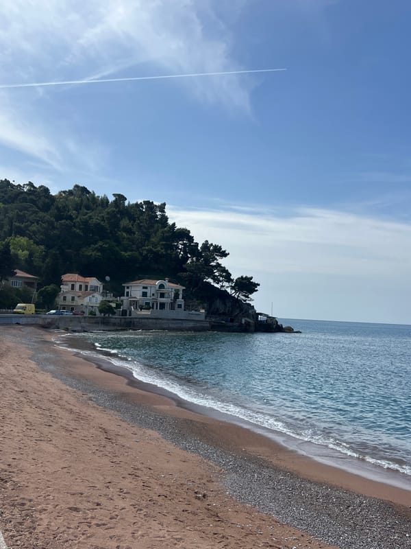 Calm morning captured at Petrovac beach, Montenegro