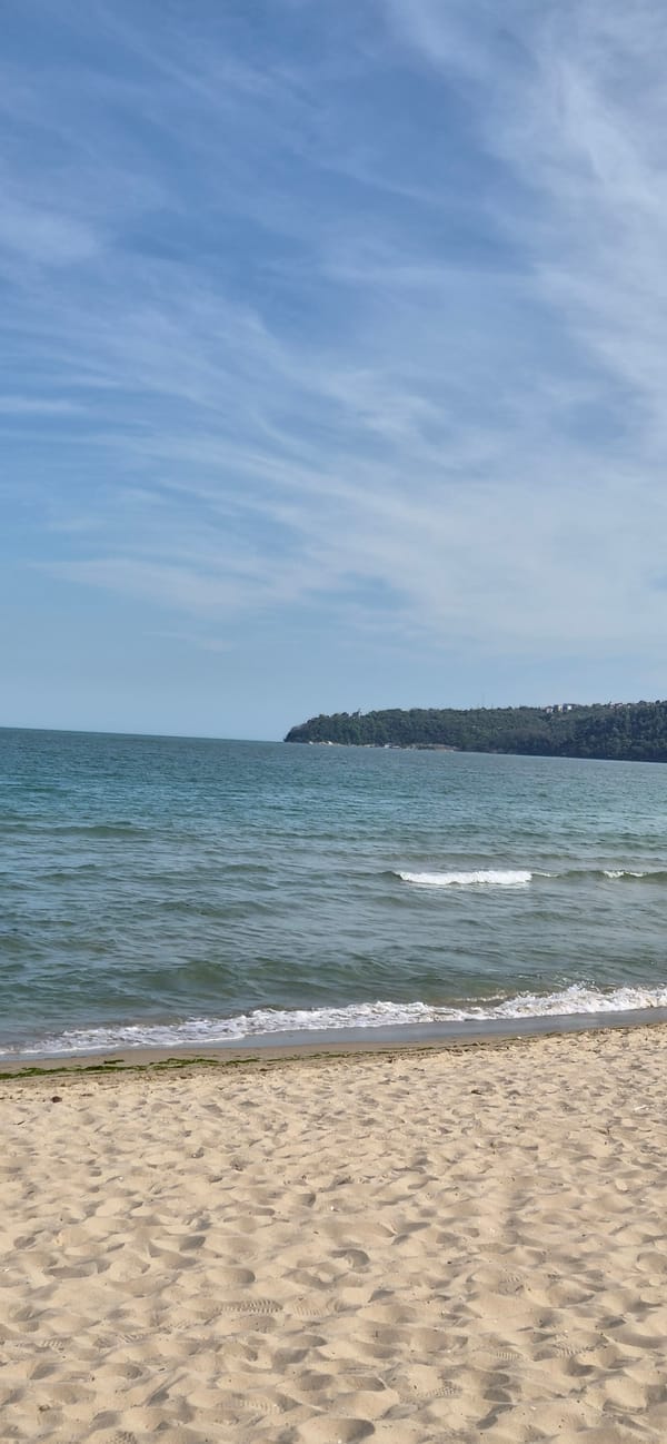 Footprint-covered beach documented in Varna, Bulgaria