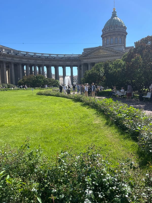 Sunny stroll through a classical European city's streets and landmarks