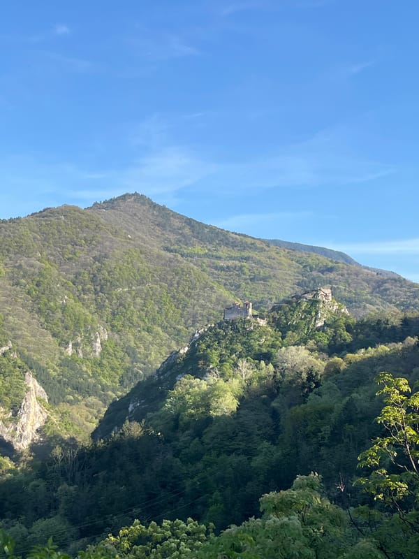 Historic stone building documented on Bulgarian mountainside near Asenovgrad