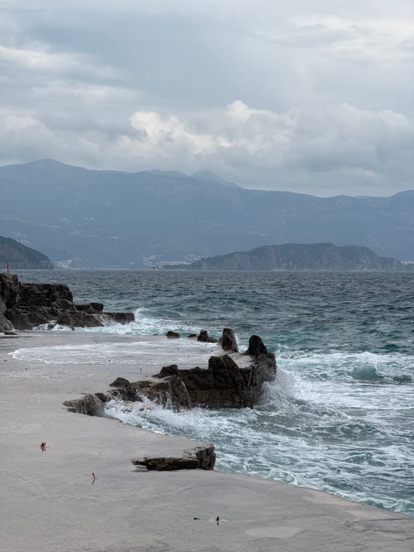 Stormy weather hits Montenegro coastal resort area