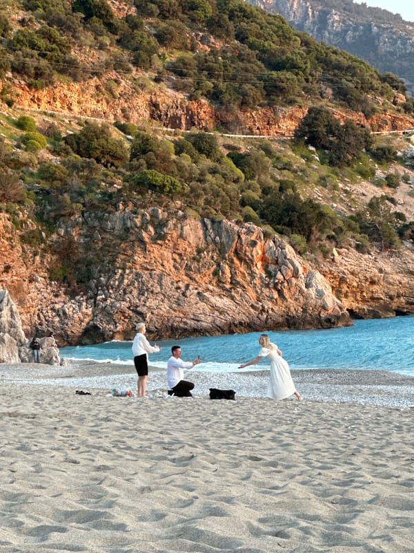 Wedding photography session captured on scenic Fethiye beach
